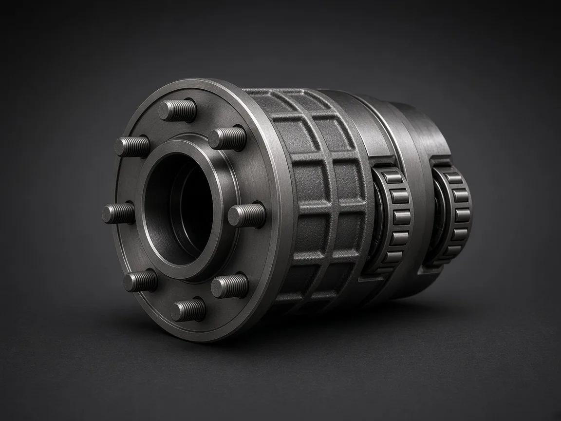 Cargo trailer axle hub and bearing assembly